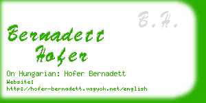 bernadett hofer business card
